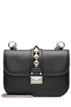 Valentino Valentino Leather Small Lock Shoulder Bag - Black