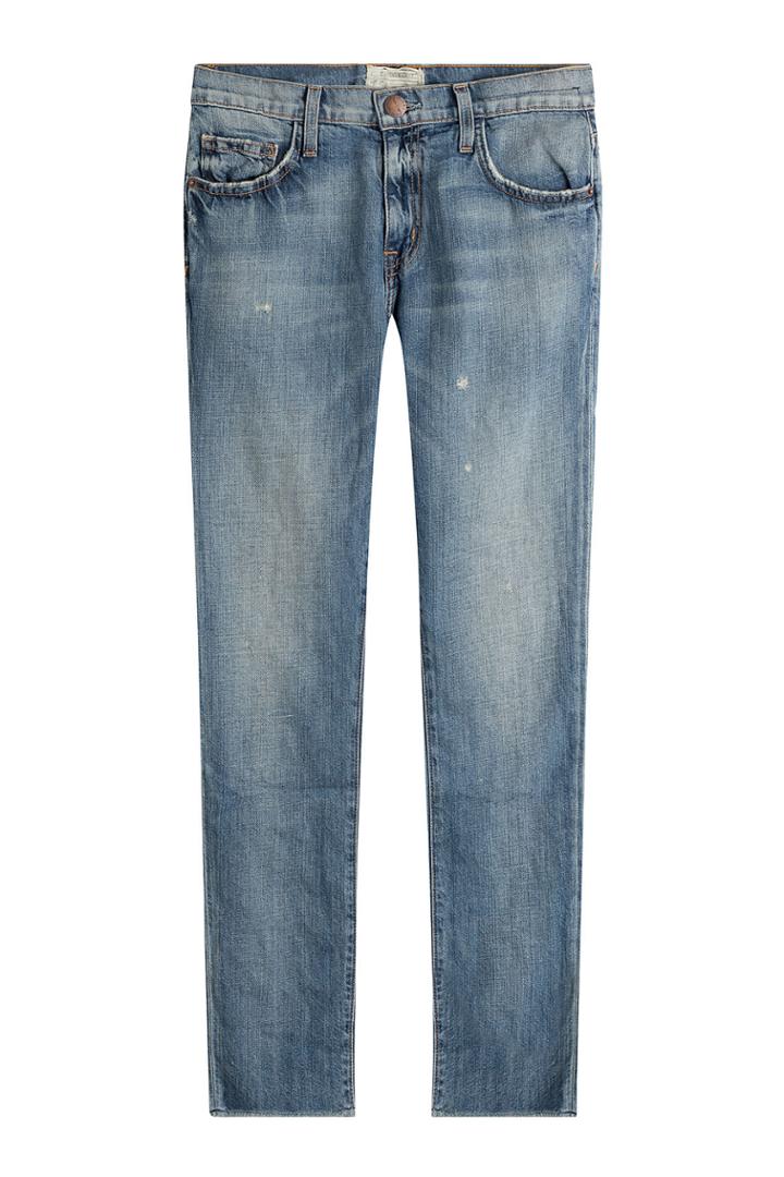 Current/elliott Current/elliott Cotton-linen Straight Jeans - Blue