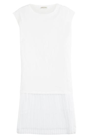 Each Other Each Other Cotton Blend Dress With Pleated Skirt