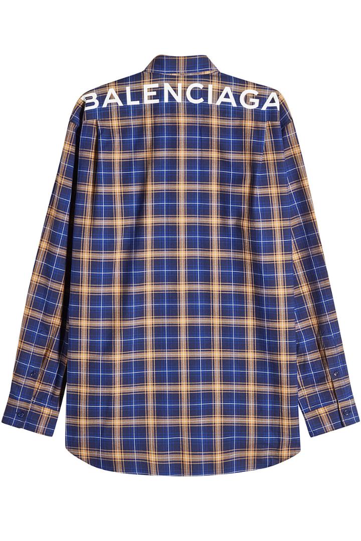 Balenciaga Balenciaga Checked Shirt With Logo