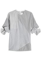 Victoria Victoria Beckham Victoria Victoria Beckham Striped Cotton Top With Bow Sleeves