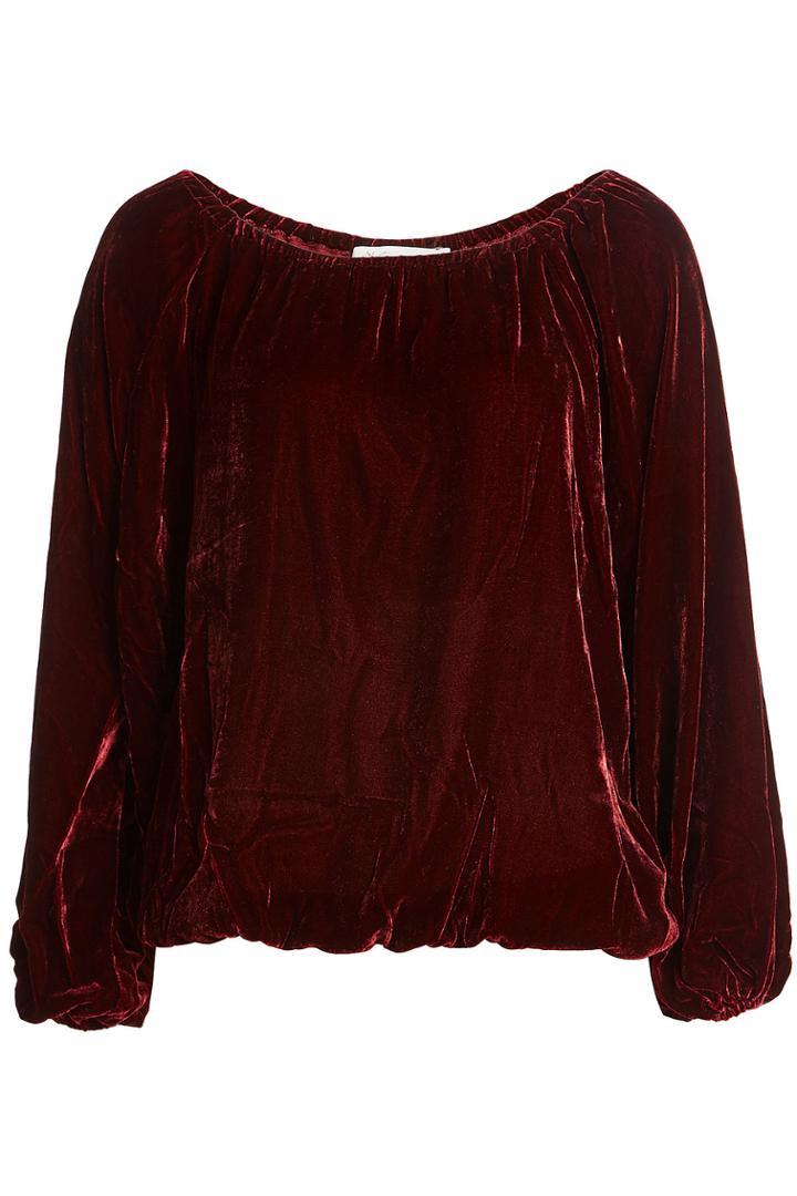Mes Demoiselles Mes Demoiselles Velvet Blouse With Silk