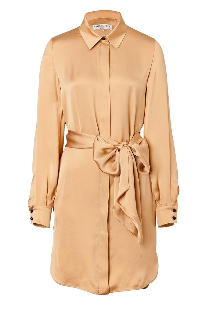 Emilio Pucci Emilio Pucci Silk Shirtdress - Beige