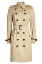 Burberry London Burberry London Cotton Trench Coat With Leather - Beige