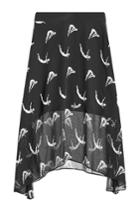 Markus Lupfer Markus Lupfer Diver Renee Printed Silk Skirt