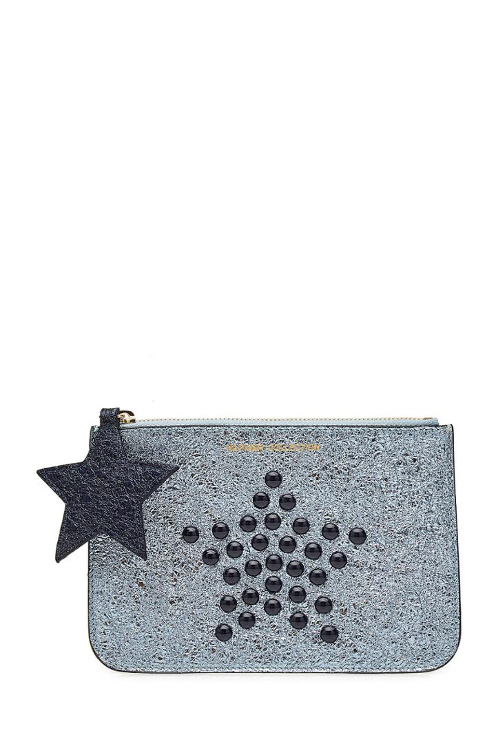 Hilfiger Collection Hilfiger Collection Studded Metallic Leather Pouch