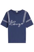Kenzo Kenzo Embroidered Cotton T-shirt - Blue