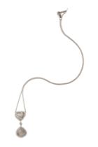 Susan Foster Susan Foster 14k White Gold Necklace With Slice And Micro Pave Diamonds