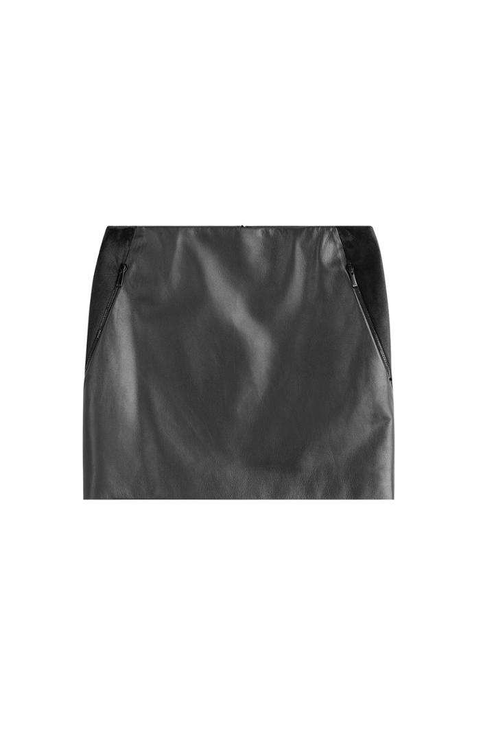Barbara Bui Barbara Bui Leather Mini Skirt With Pony Hair