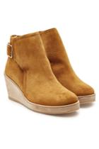 A.p.c. A.p.c. Virginie Suede Ankle Boots With Faux Fur
