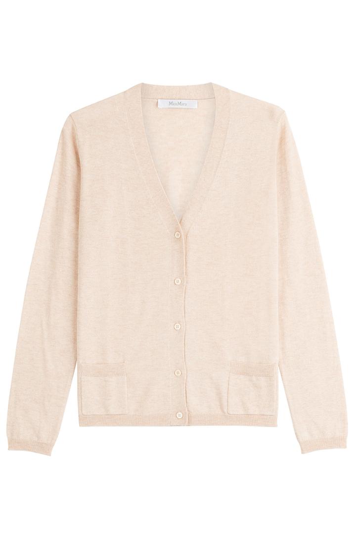 Max Mara Max Mara Cardigan With Silk And Cashmere - Beige