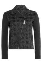 Karl Lagerfeld Karl Lagerfeld Tweed Biker Jacket - Black