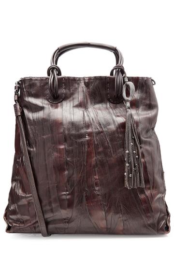 Henry Beguelin Henry Beguelin Leather Tote With Embellished Tassel - Brown