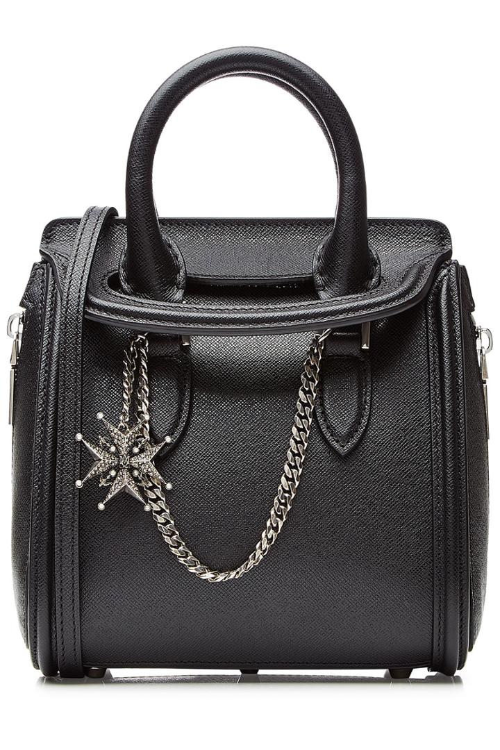 Alexander Mcqueen Alexander Mcqueen Heroine Mini Leather Tote - Black