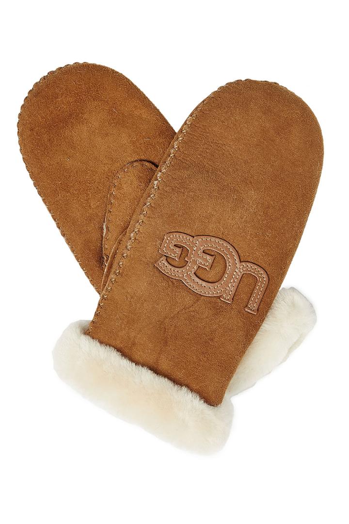 Ugg Australia Ugg Australia Shearling Lined Mittens - Brown