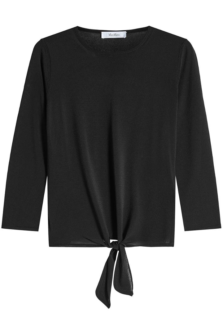 Max Mara Max Mara Crepe Tie-front Top