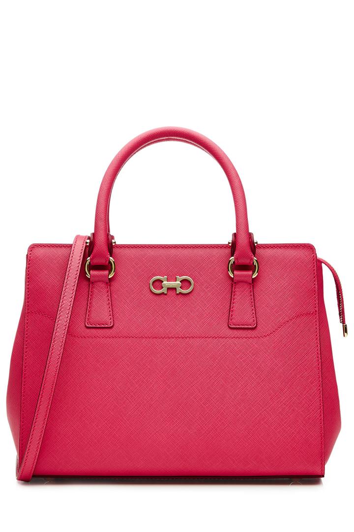 Salvatore Ferragamo Salvatore Ferragamo Leather Tote - Magenta