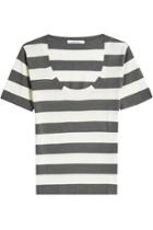 Max Mara Max Mara Striped Top With Silk And Linen
