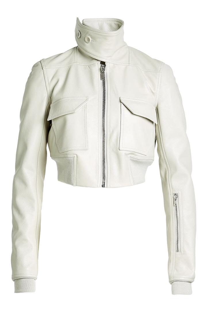 Rick Owens Rick Owens Cropped Leather Bomber
