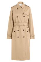 Valentino Valentino Rockstud Trench Coat With Cotton - Camel