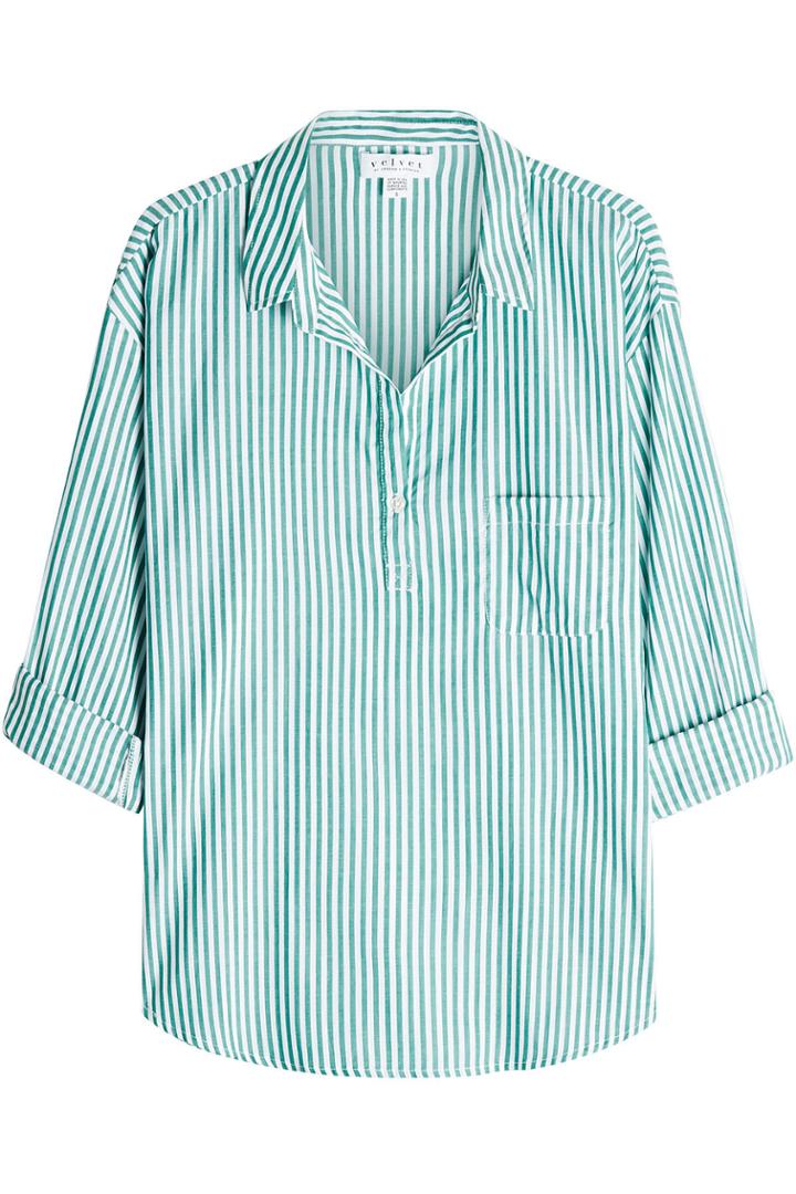 Velvet Velvet Idona Striped Cotton Shirt