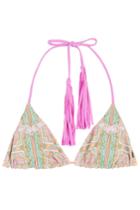 Anna Sui Anna Sui Love Birds Triangle Bikini Top - Multicolored
