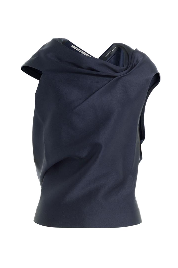 Roland Mouret Roland Mouret Draped Top With Open Back - Blue