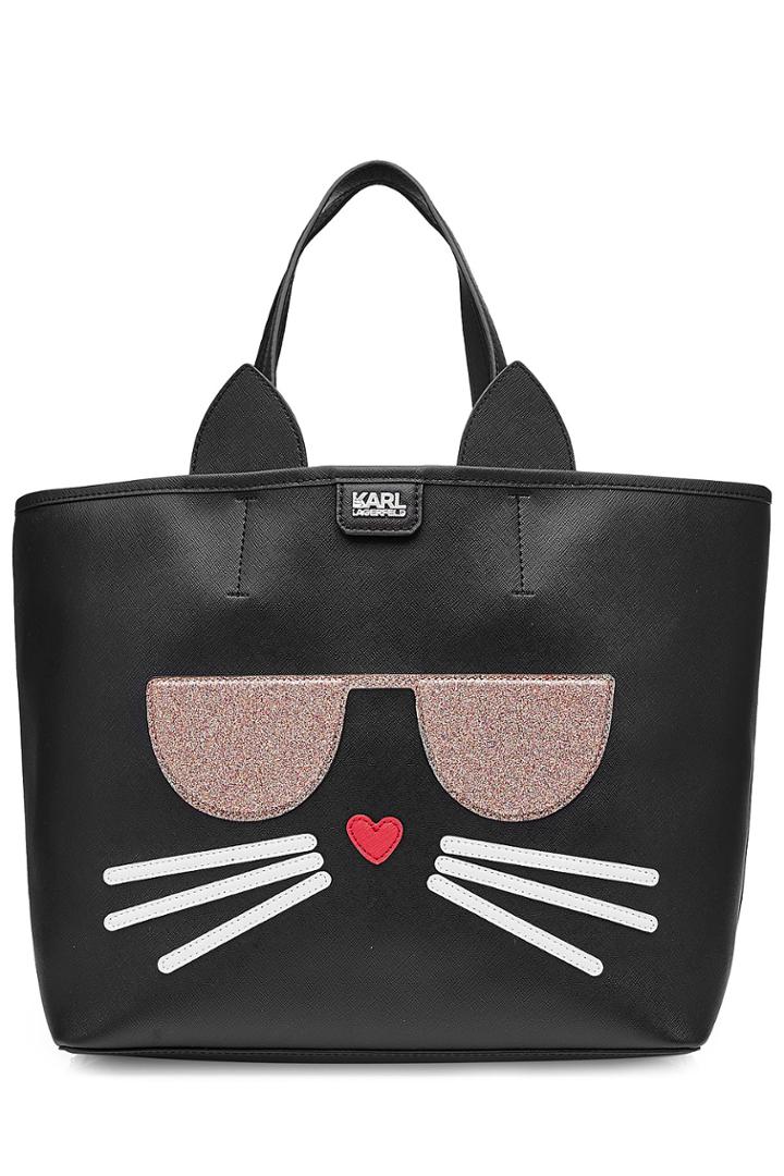 Karl Lagerfeld Karl Lagerfeld K Kocktail Choupette Tote - Black