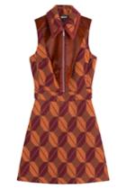 Just Cavalli Just Cavalli Printed Dress With Wool - Brown