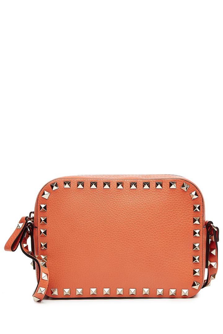 Valentino Valentino Rockstud Leather Camera Bag - Orange