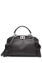 Fendi Fendi Leather Peek-a-boo Shoulder Bag - Black