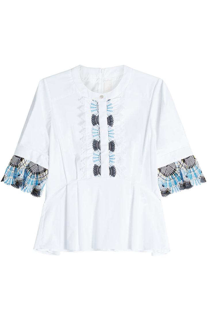 Peter Pilotto Peter Pilotto Cotton Top With Crochet - White