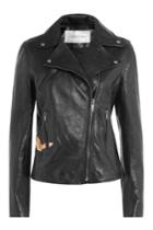 Valentino Valentino Leather Jacket With Stud Embellishment - Black