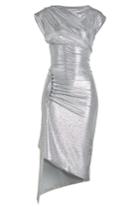 Paco Rabanne Paco Rabanne Draped Metallic Dress With Snappers