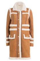 Carven Carven Sheepskin Coat With Shearling - Brown