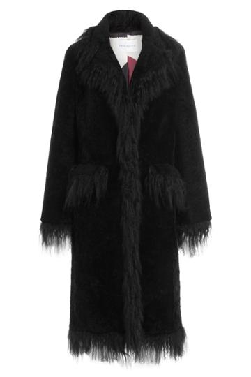 Saks Potts Saks Potts Fur Coat With Fringe - Black