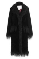 Saks Potts Saks Potts Fur Coat With Fringe - Black