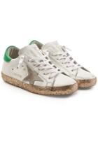 Golden Goose Deluxe Brand Golden Goose Deluxe Brand Super Star Leather, Suede And Glitter Sneakers