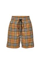 Burberry Burberry Dovenmoore Checked Cotton Shorts