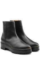 Sergio Rossi Sergio Rossi Embellished Leather Platform Ankle Boots