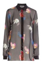 Marco De Vincenzo Marco De Vincenzo Printed Silk Chiffon Blouse