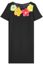Boutique Moschino Boutique Moschino Crepe Dress With Rabbit Fur