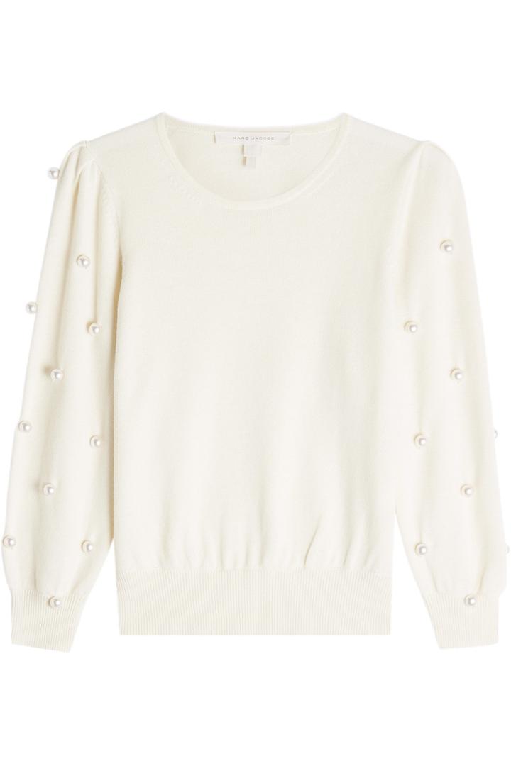 Marc Jacobs Marc Jacobs Wool Pullover With Faux Pearl Embellishment