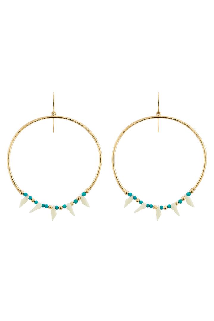 Aurélie Bidermann Aurélie Bidermann Kreolen Squaw Turquoise-pearl Earrings