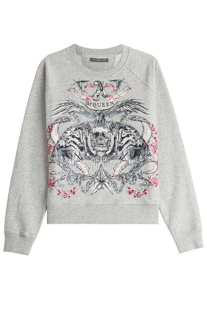 Alexander Mcqueen Alexander Mcqueen Logo Embroidered Sweatshirt