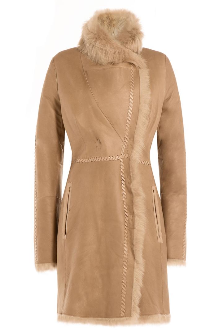 Yves Salomon Yves Salomon Lamb Leather Coat With Shearling - Brown