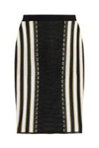 Balmain Balmain Laced Front Skirt - Stripes