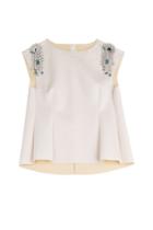 Maison Margiela Maison Margiela Embellished Top - White