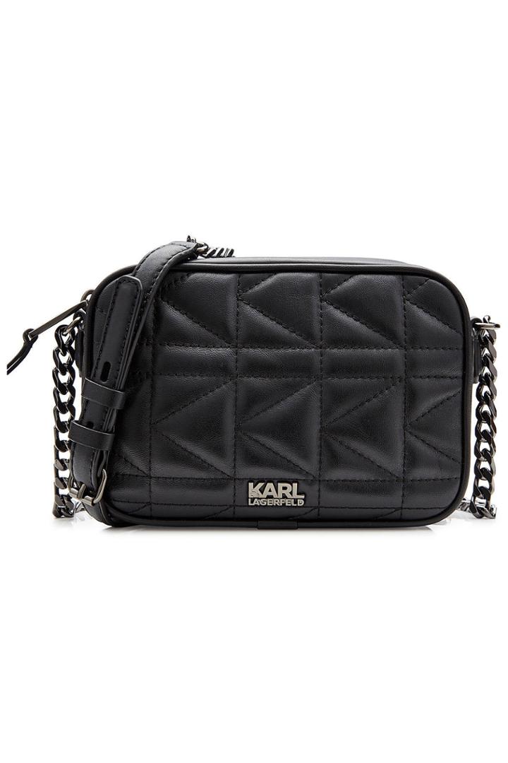 Karl Lagerfeld Karl Lagerfeld K/kuilted Quilted Leather Shoulder Bag