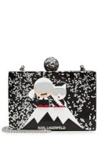 Karl Lagerfeld Karl Lagerfeld Box Clutch With Chain Strap - Black